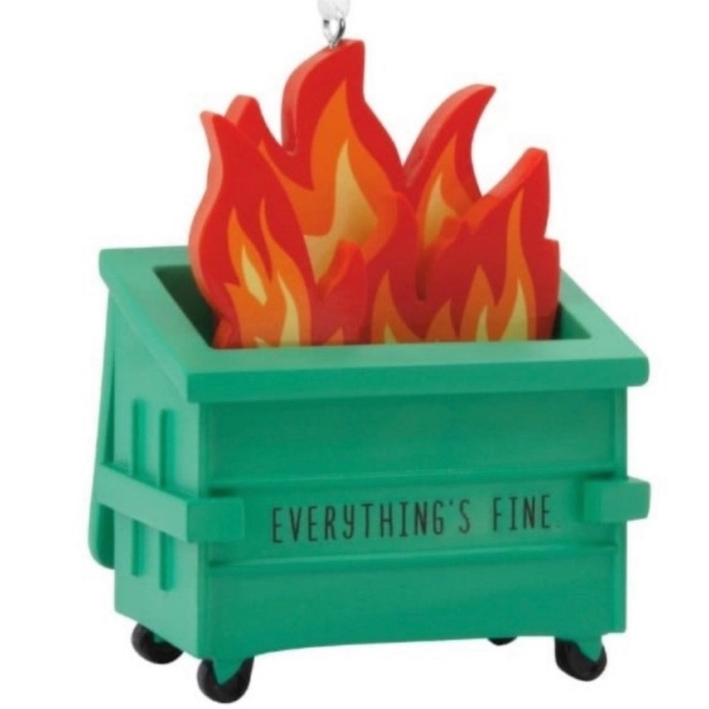 Hallmark dumpster fire ornament